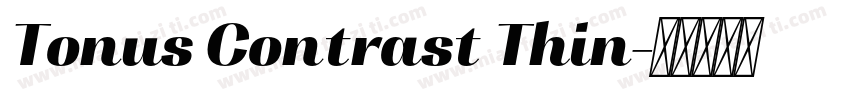 Tonus Contrast Thin字体转换